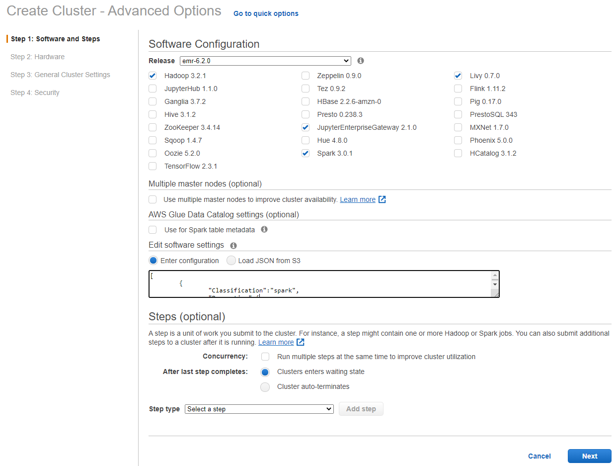 Step 1: Step 1: Software, Configuration and Steps