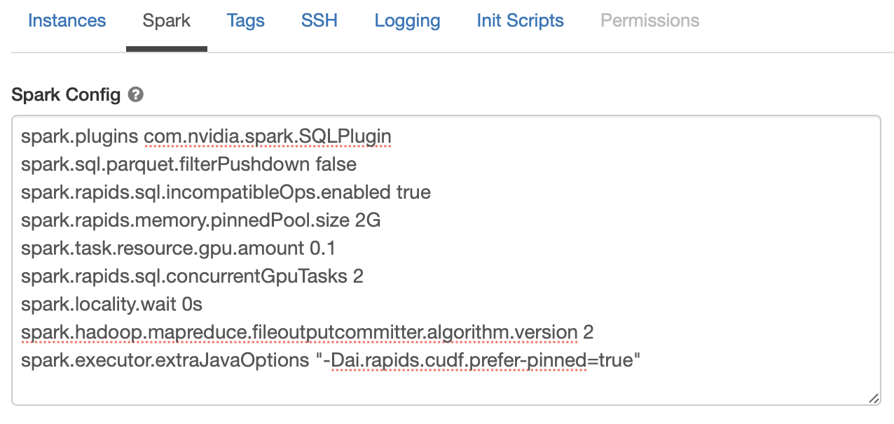 Spark Config